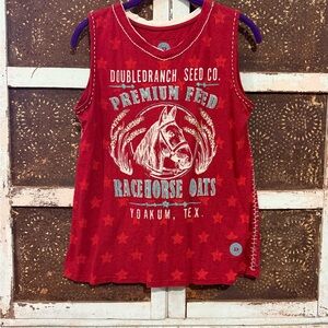 Double D Ranch Premium Feed Racehorse Oats Tank Top Red